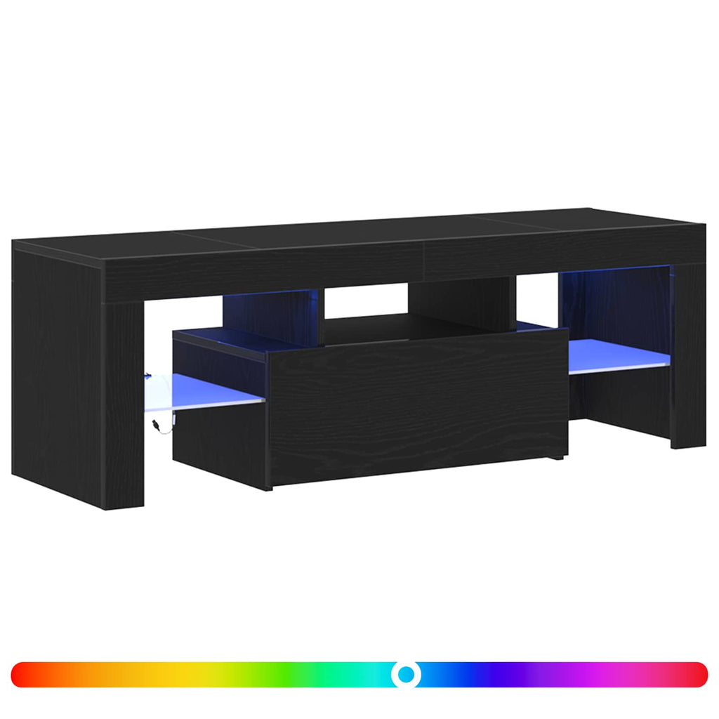 Mueble de TV Roble Negro 120 x 35 x 40 cm Madera de ingeniería