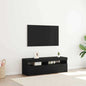 Mueble de TV con LED 2 pcs Roble Negro 60 x 35 x 40 cm