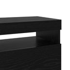 Mueble de TV con LED 2 pcs Roble Negro 60 x 35 x 40 cm