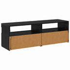Mueble de TV con LED 2 pcs Roble Negro 60 x 35 x 40 cm