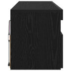 Mueble de TV con LED 2 pcs Roble Negro 60 x 35 x 40 cm