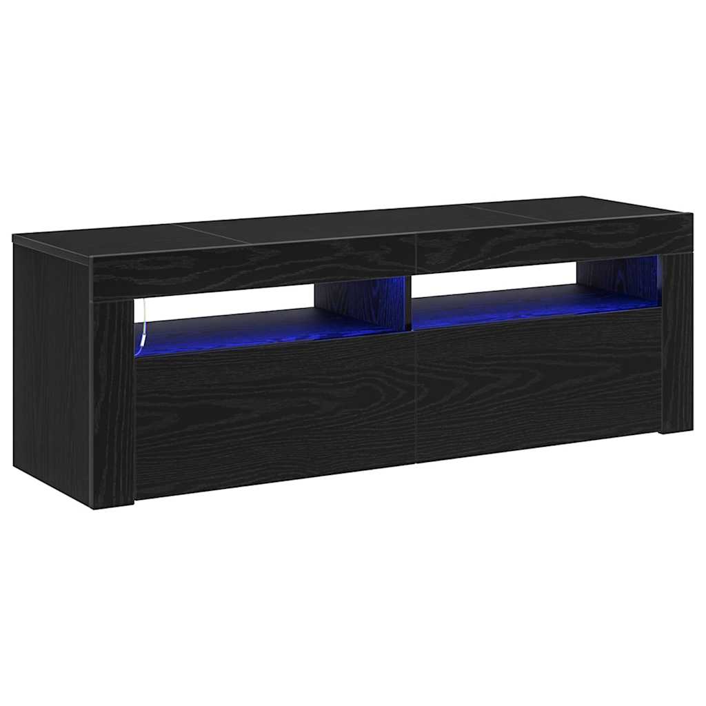 Mueble de TV Roble Negro 120 x 35 x 40 cm Madera de ingeniería