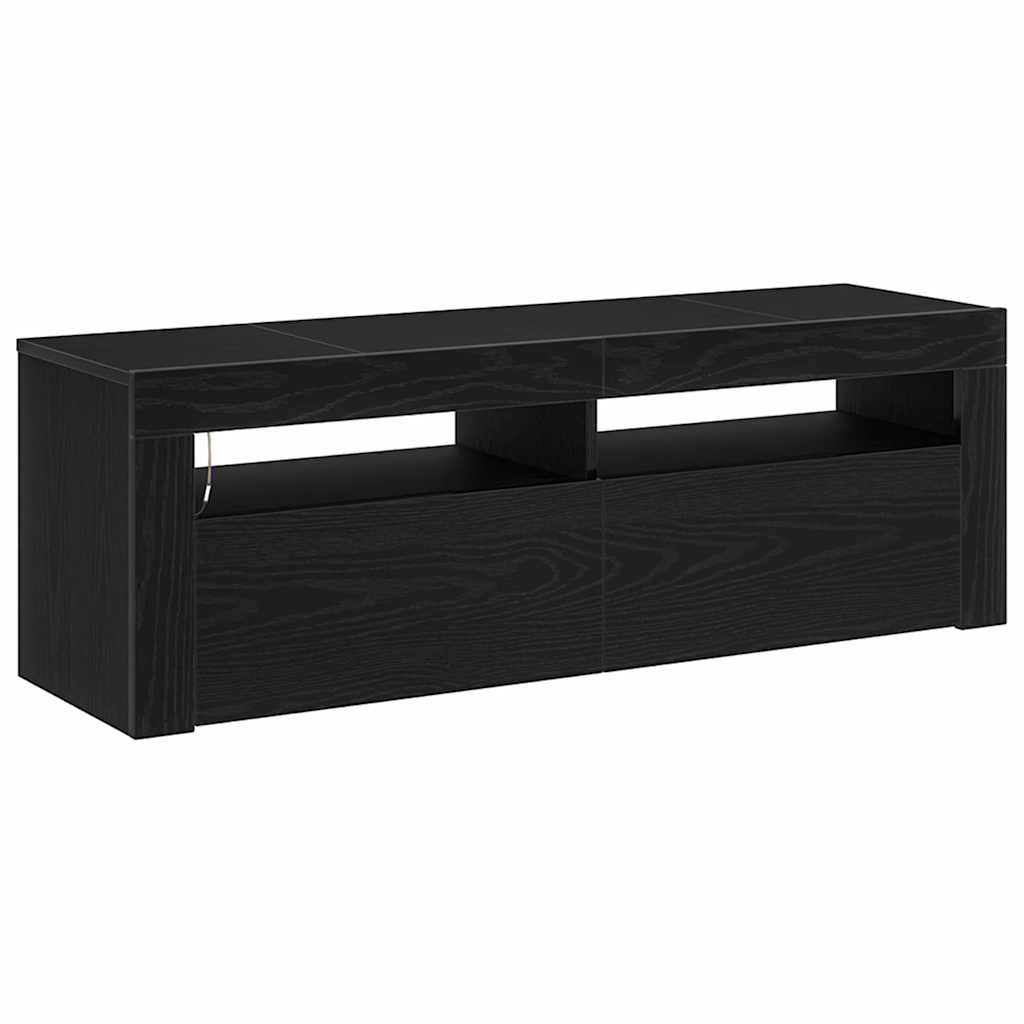 Mueble de TV Roble Negro 120 x 35 x 40 cm Madera de ingeniería