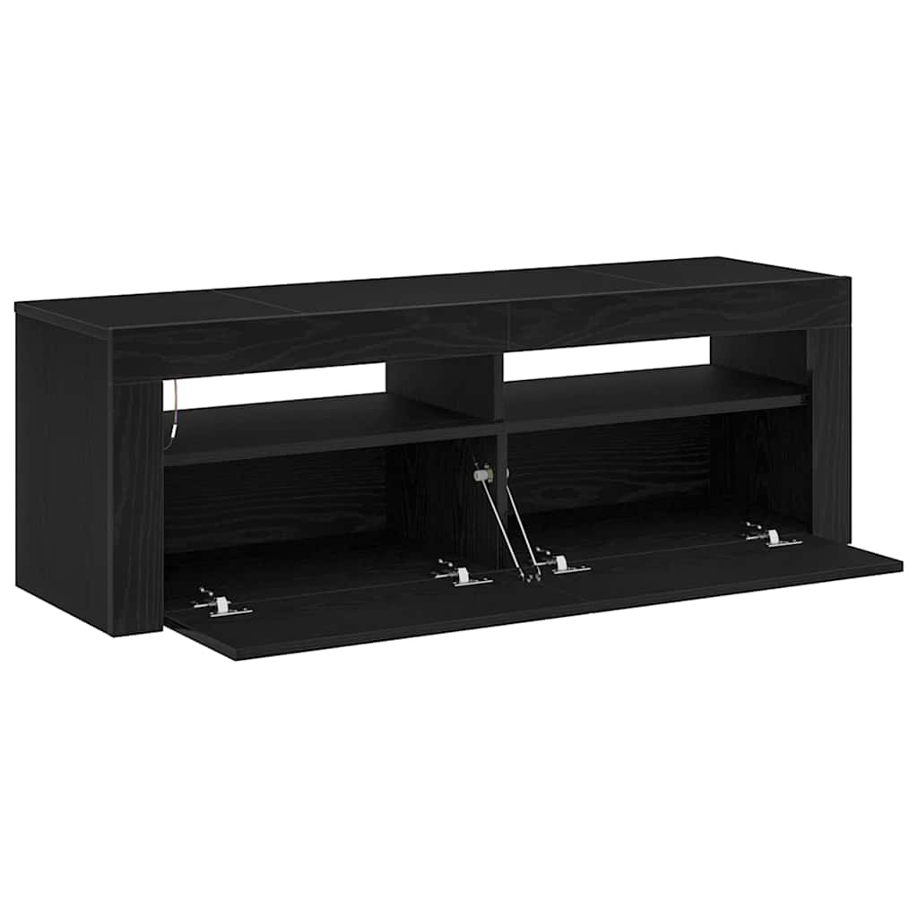 Mueble de TV Roble Negro 120 x 35 x 40 cm Madera de ingeniería