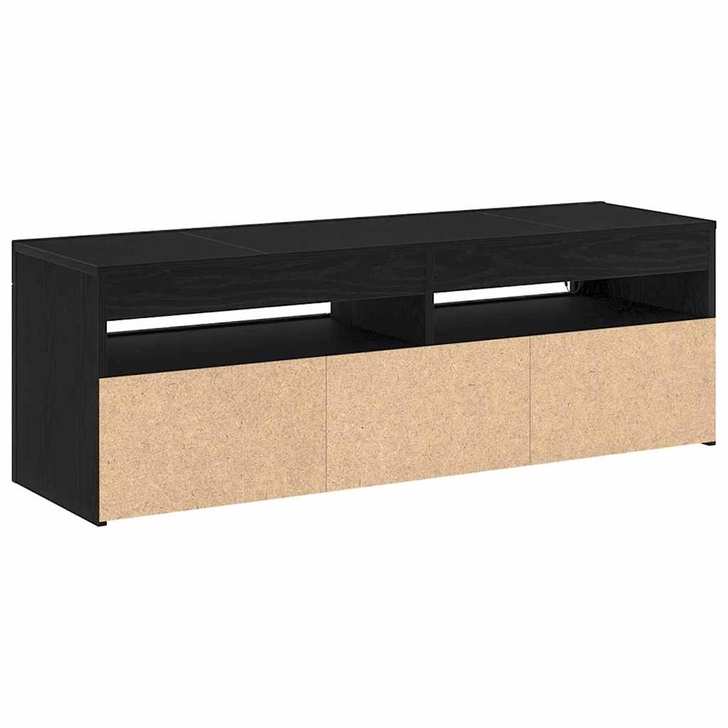 Mueble de TV Roble Negro 120 x 35 x 40 cm Madera de ingeniería