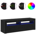 Mueble de TV Roble Negro 120 x 35 x 40 cm Madera de ingeniería