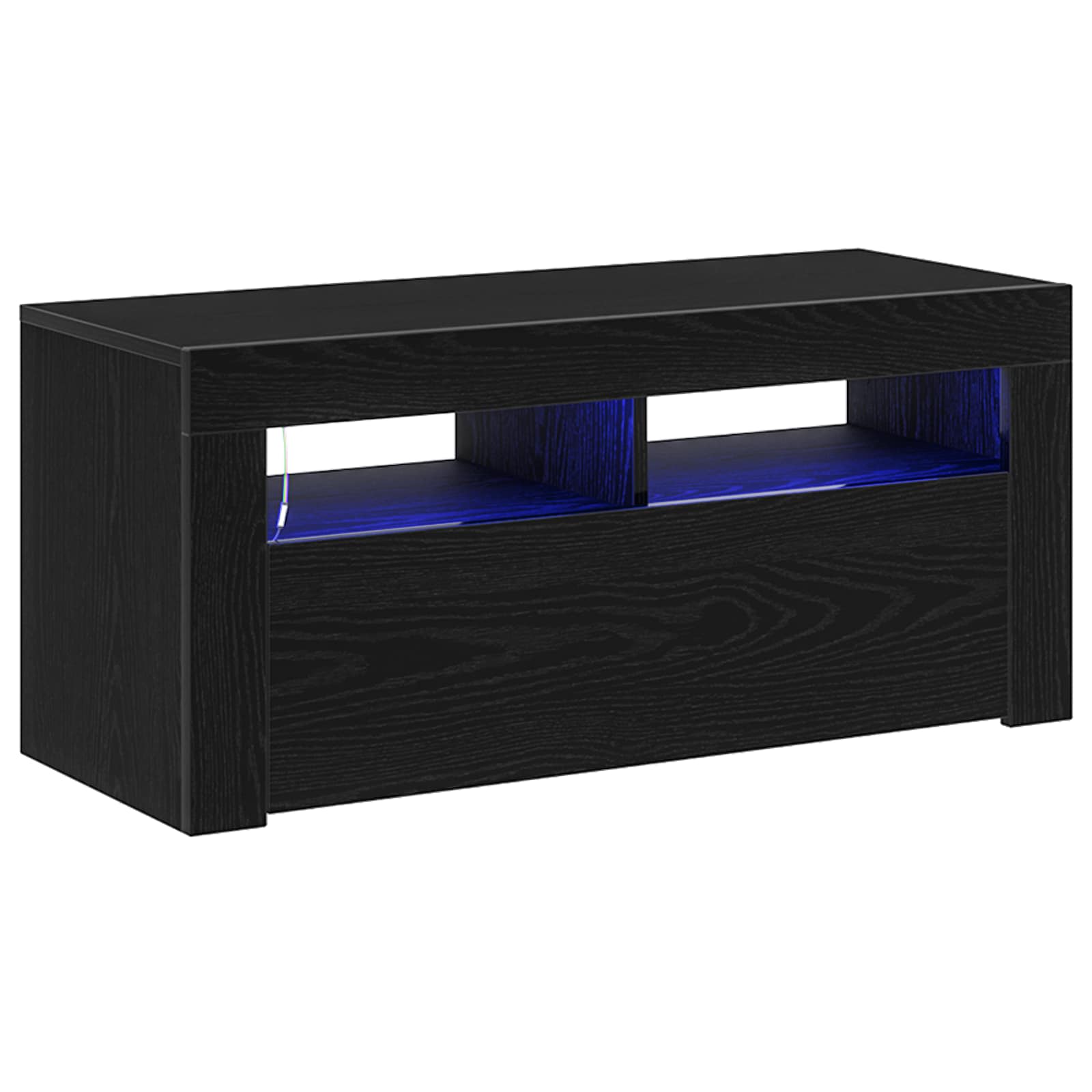 Mueble de TV Roble Negro 90 x 35 x 40 cm Madera de ingeniería