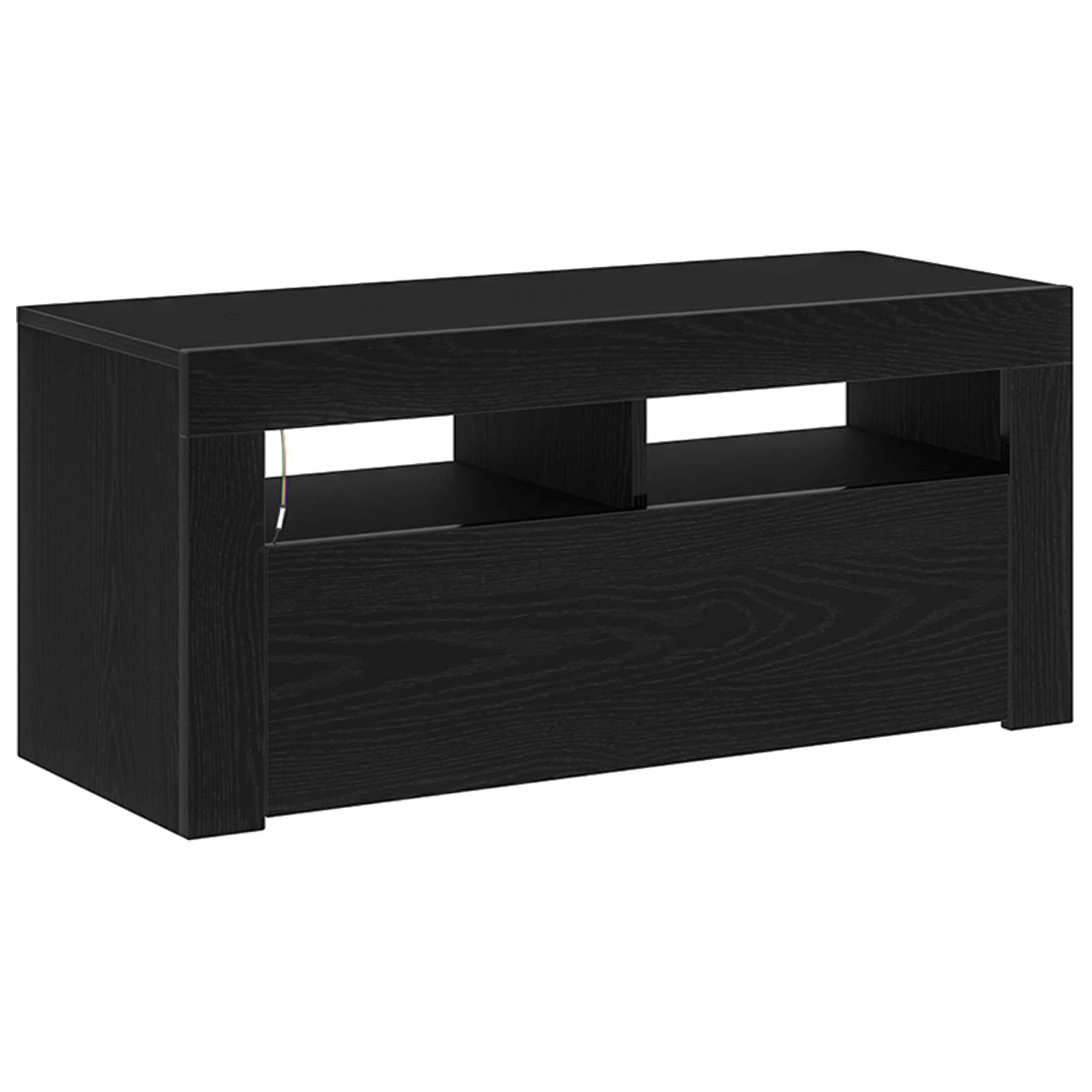 Mueble de TV Roble Negro 90 x 35 x 40 cm Madera de ingeniería