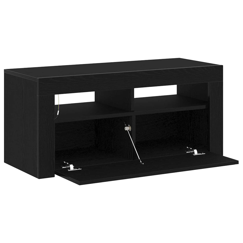 Mueble de TV Roble Negro 90 x 35 x 40 cm Madera de ingeniería