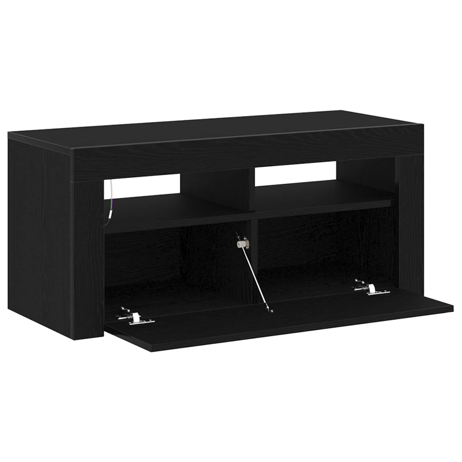 Mueble de TV Roble Negro 90 x 35 x 40 cm Madera de ingeniería