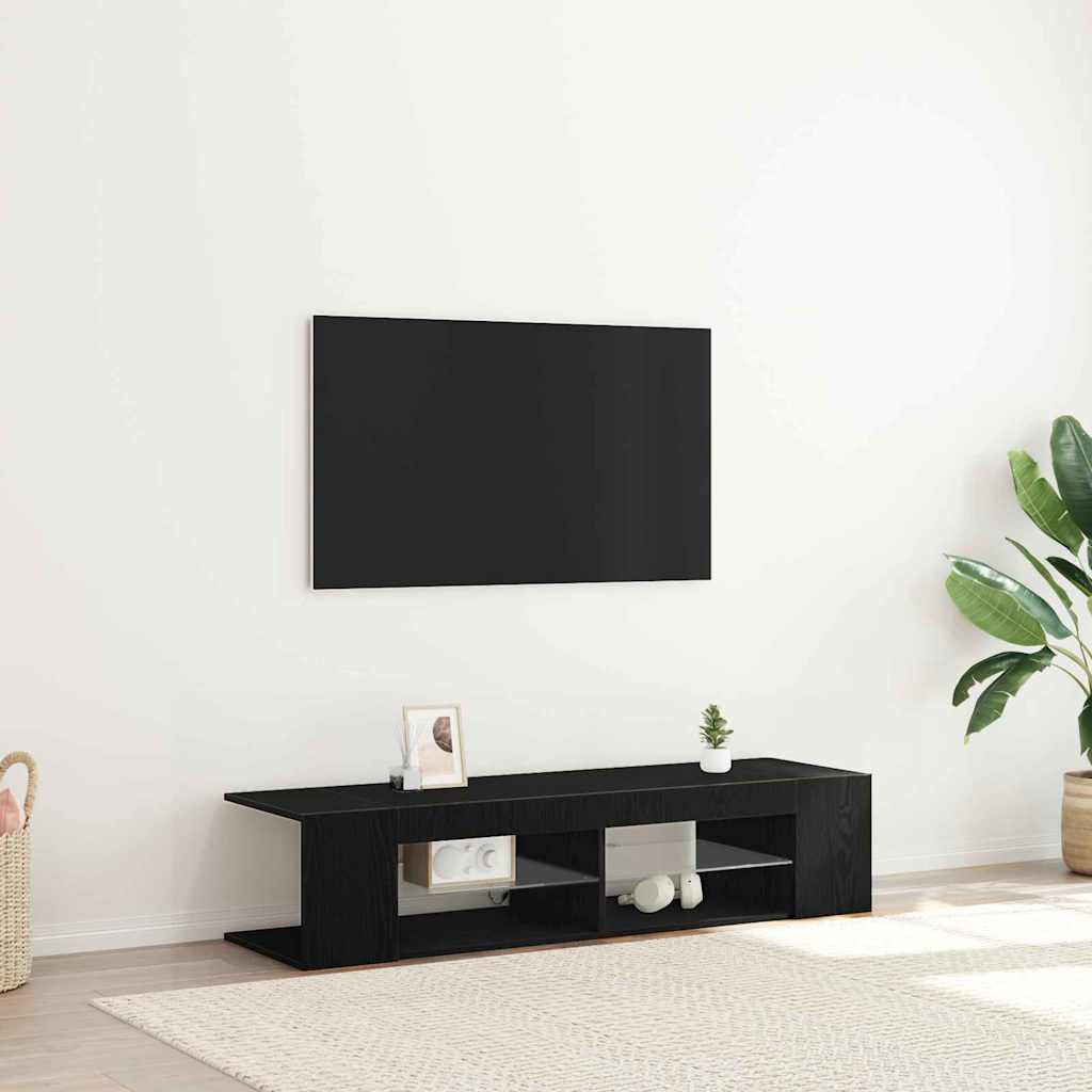 Mueble de TV Roble Negro 135 x 39 x 30 cm Madera de ingeniería