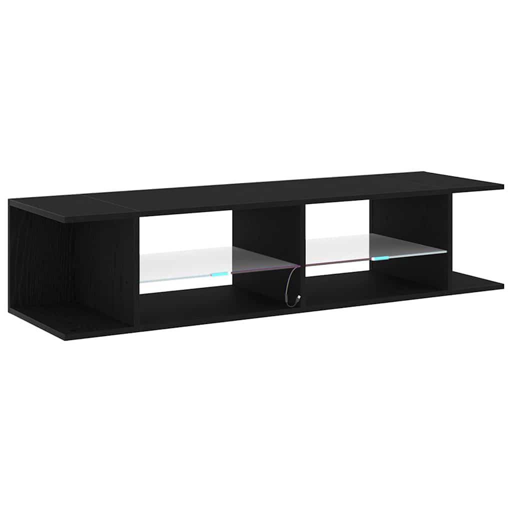 Mueble de TV Roble Negro 135 x 39 x 30 cm Madera de ingeniería
