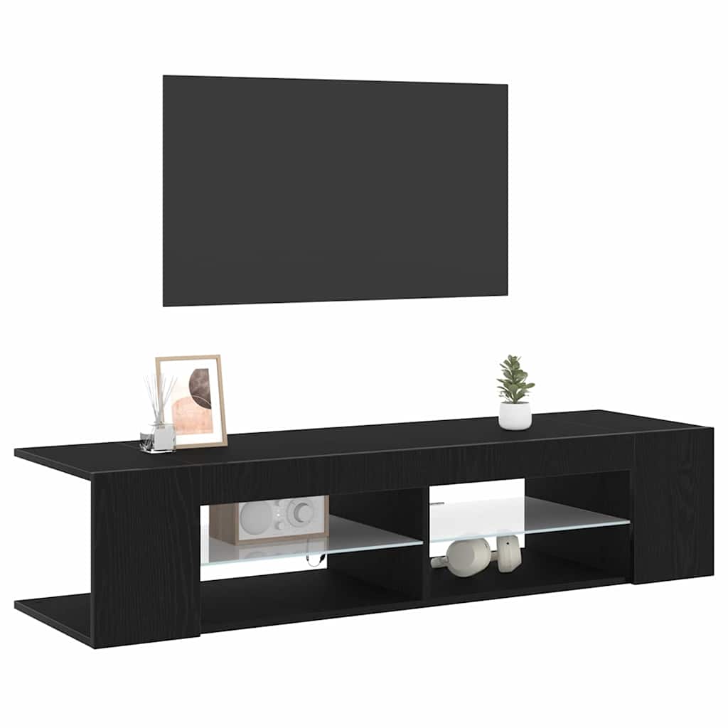 Mueble de TV Roble Negro 135 x 39 x 30 cm Madera de ingeniería