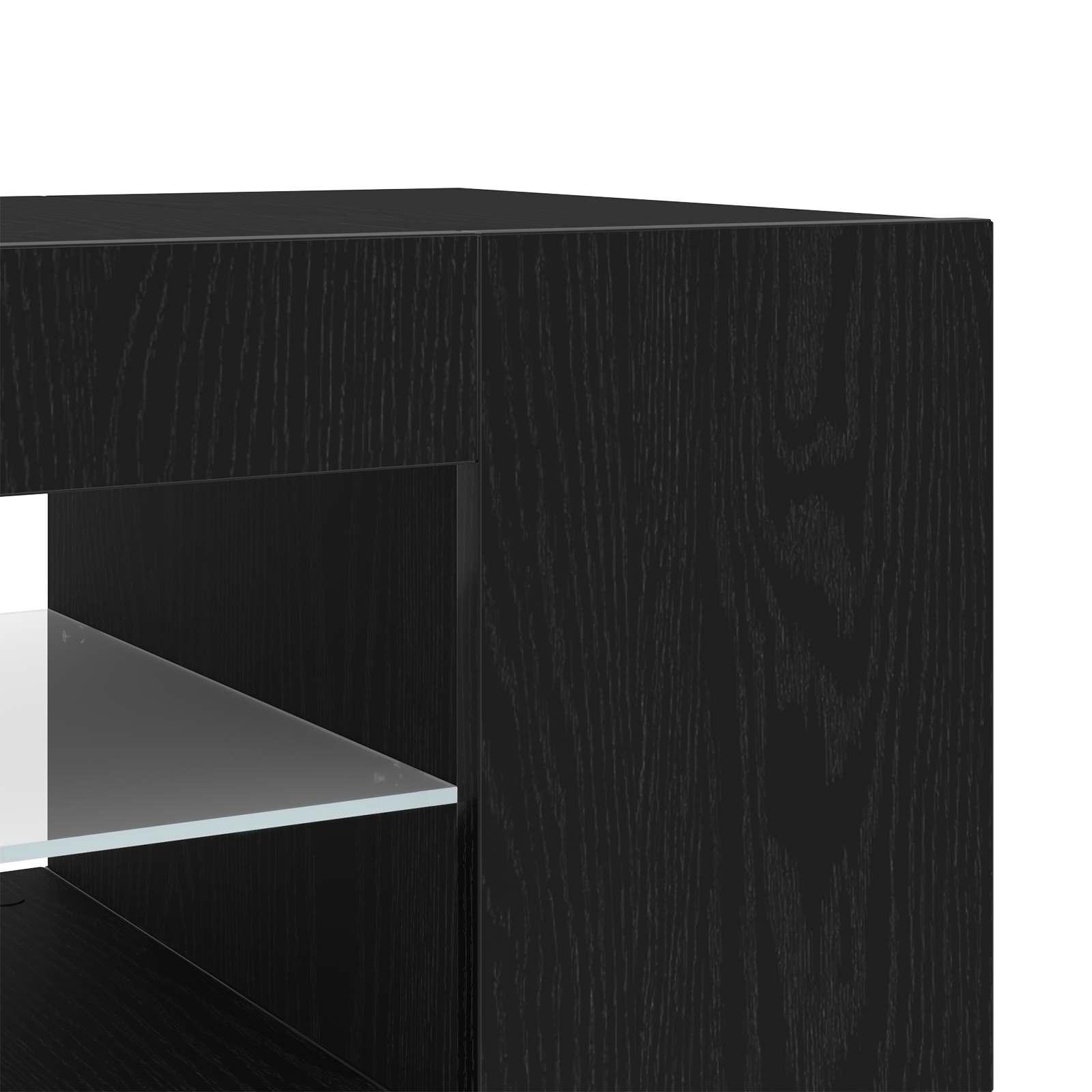 Mueble de TV Roble Negro 90 x 39 x 30 cm Madera de ingeniería