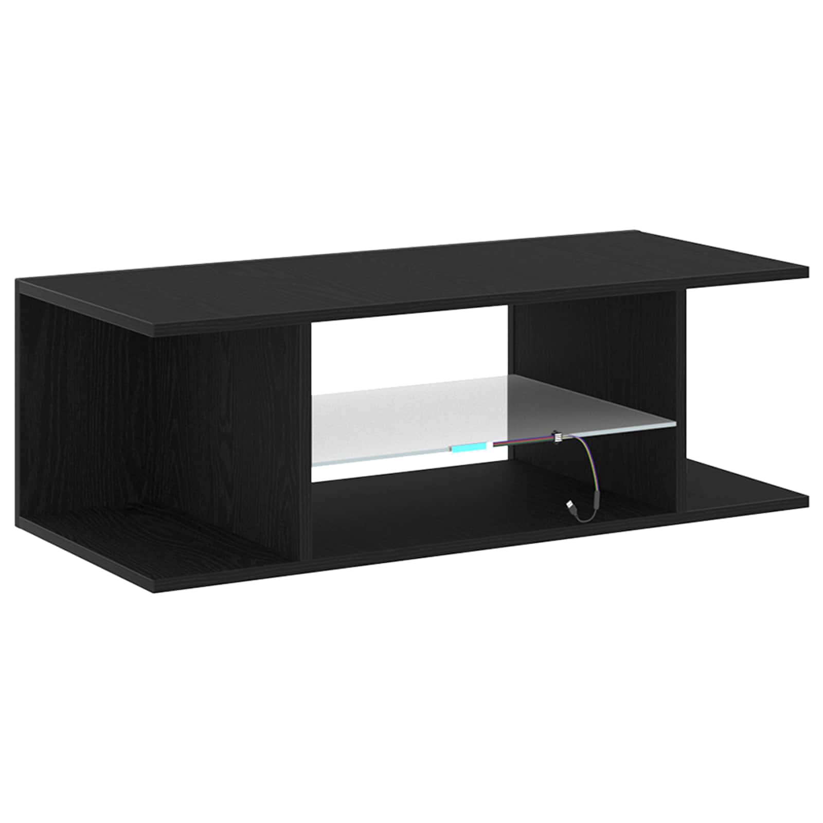 Mueble de TV Roble Negro 90 x 39 x 30 cm Madera de ingeniería