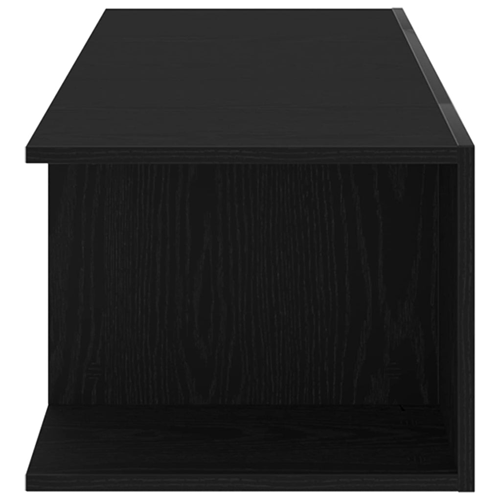 Mueble de TV Roble Negro 90 x 39 x 30 cm Madera de ingeniería