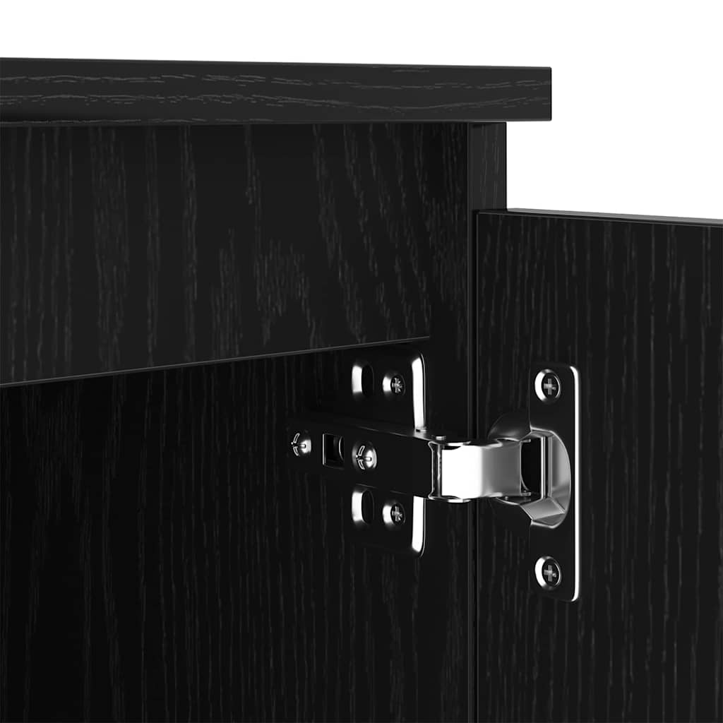Gabinete de TV Roble Negro 140 x 38,5 x 36 cm
