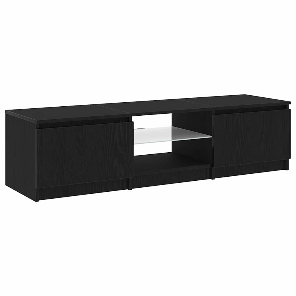 Gabinete de TV Roble Negro 140 x 38,5 x 36 cm