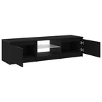 Gabinete de TV Roble Negro 140 x 38,5 x 36 cm