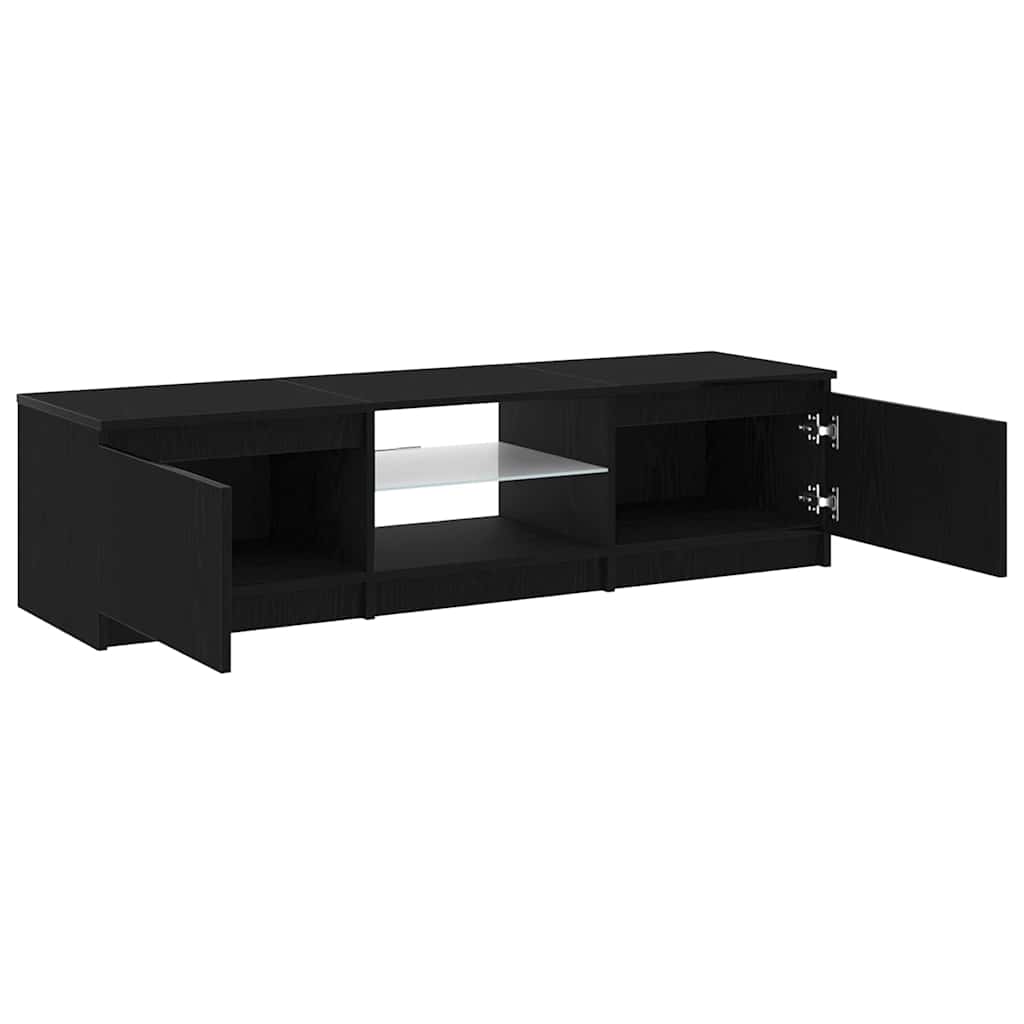 Gabinete de TV Roble Negro 140 x 38,5 x 36 cm