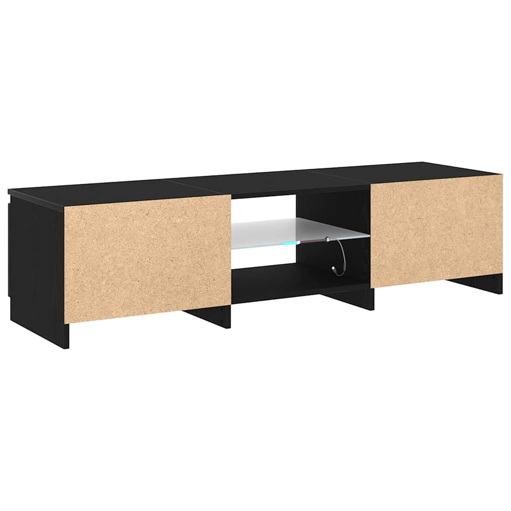 Gabinete de TV Roble Negro 140 x 38,5 x 36 cm