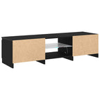 Gabinete de TV Roble Negro 140 x 38,5 x 36 cm