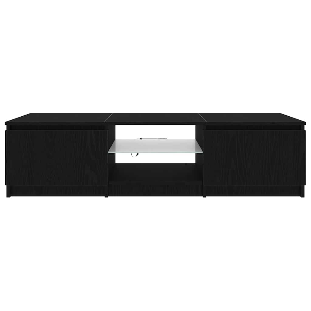 Gabinete de TV Roble Negro 140 x 38,5 x 36 cm