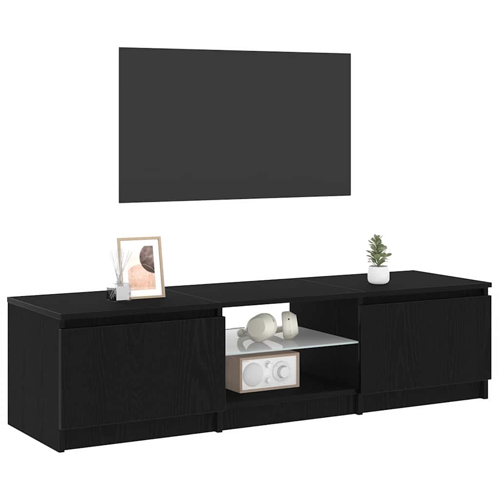 Gabinete de TV Roble Negro 140 x 38,5 x 36 cm