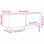 Gabinete de TV Roble Negro 100 x 35 x 40 cm