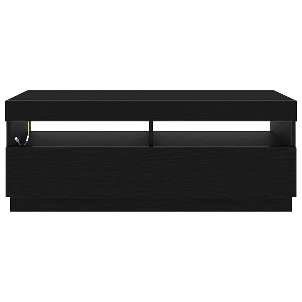 Mueble de TV Roble Negro 100 x 35 x 40 cm Madera de ingeniería