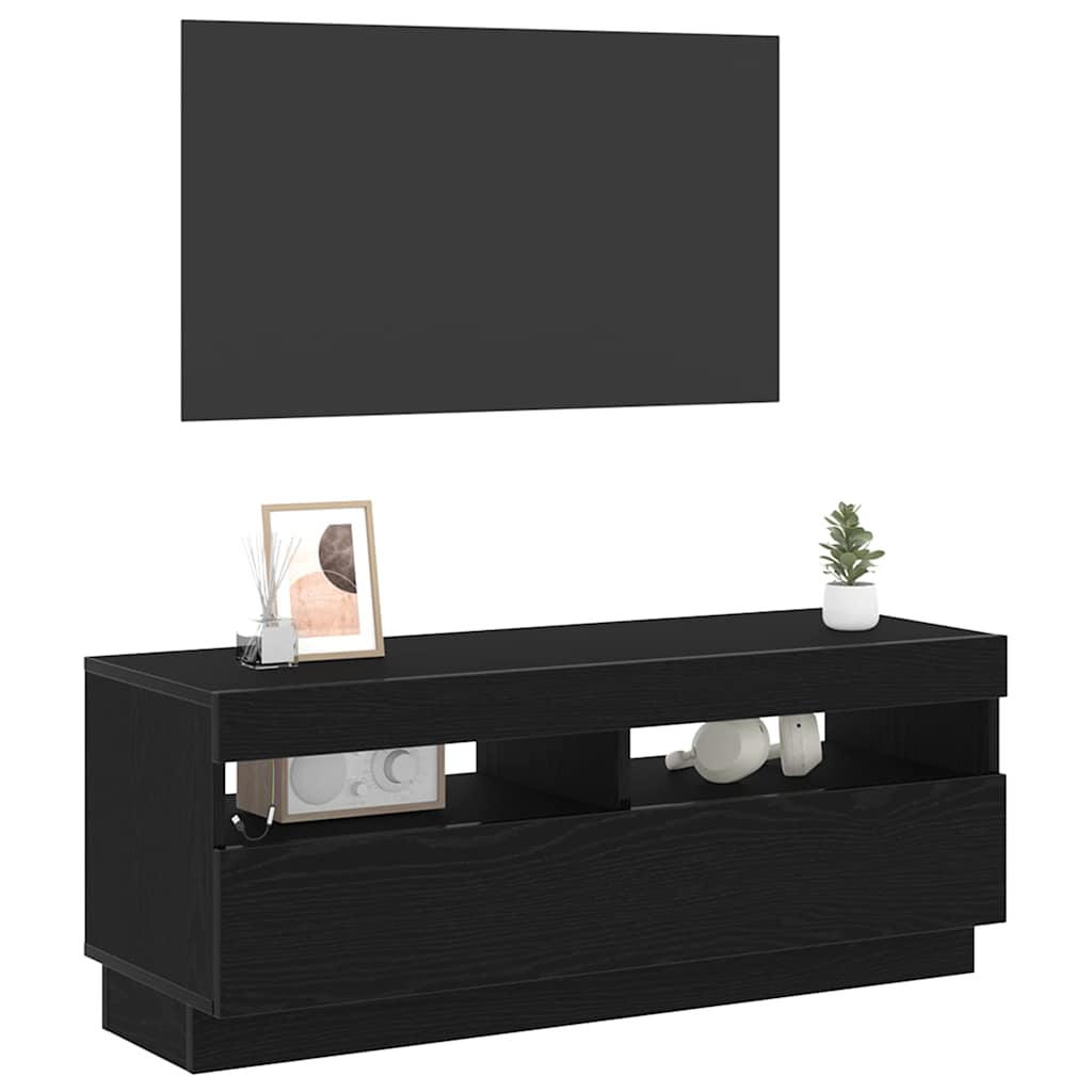 Mueble de TV Roble Negro 100 x 35 x 40 cm Madera de ingeniería