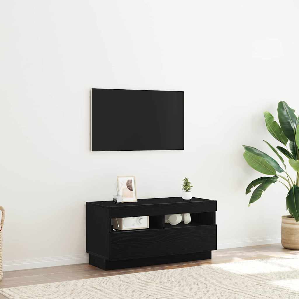 Mueble de TV Roble Negro 100 x 35 x 40 cm Madera de ingeniería