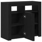 Aparador Roble Negro 80 x 35 x 75 cm Madera de ingeniería