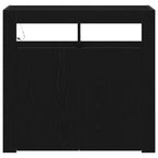 Aparador Roble Negro 80 x 35 x 75 cm Madera de ingeniería