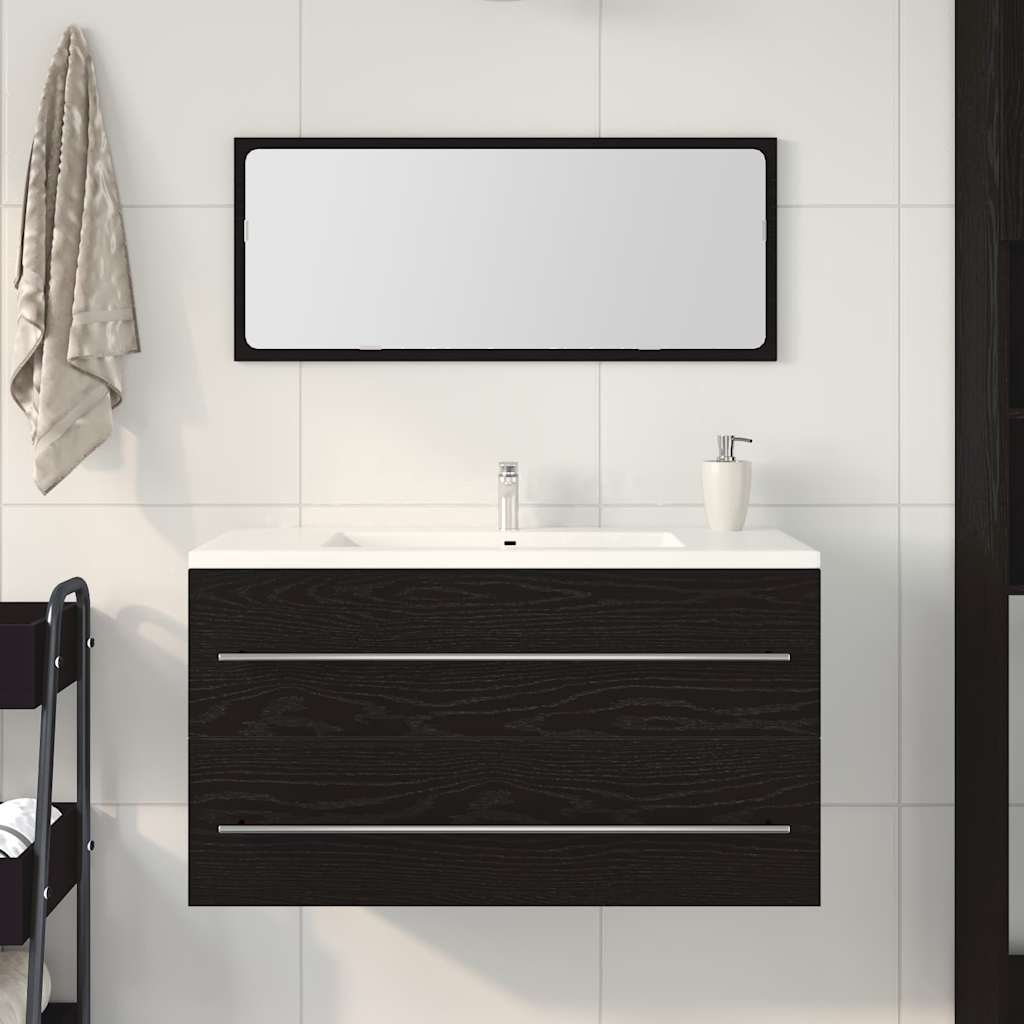 Gabinete para Lavabo con cajón Roble Negro 90 x 45 x 1.5 cm