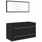 Gabinete para Lavabo con cajón Roble Negro 90 x 45 x 1.5 cm
