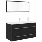 Gabinete para Lavabo con cajón Roble Negro 90 x 45 x 1.5 cm