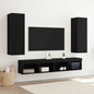 Mueble de TV de Pared 2 pcs Roble Negro 30,5 x 28,5 x 90 cm