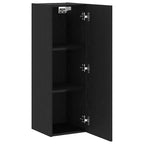 Mueble de TV de Pared 2 pcs Roble Negro 30,5 x 28,5 x 90 cm