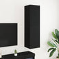 Mueble de TV de Pared 2 pcs Roble Negro 30,5 x 28,5 x 90 cm