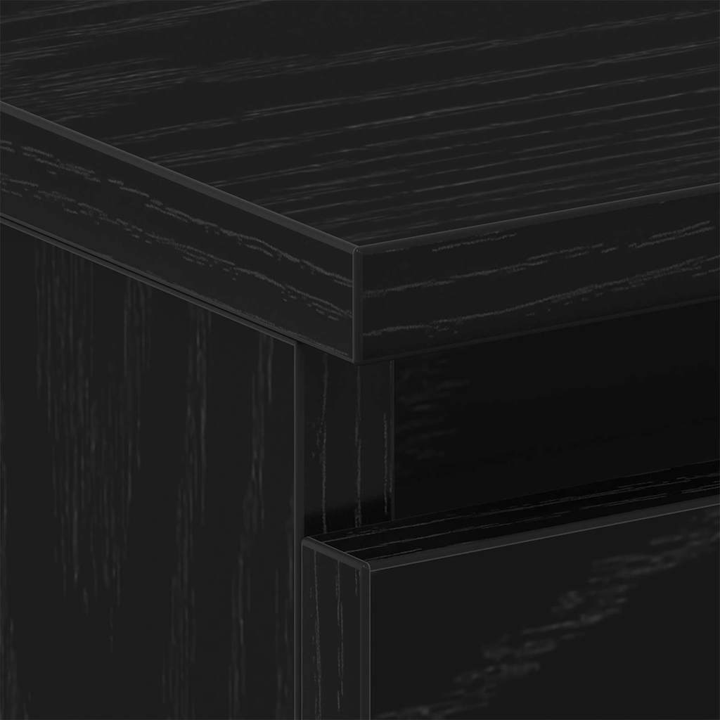 Armario de Noche 2 pcs Roble Negro 40 x 30 x 39 cm