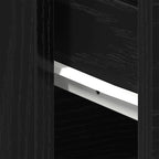 Armario de Noche 2 pcs Roble Negro 40 x 30 x 39 cm