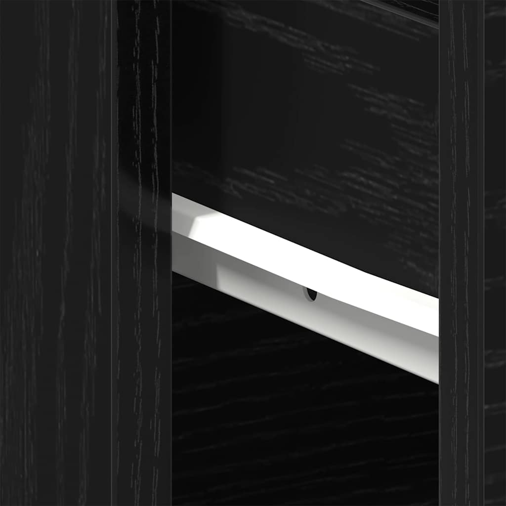 Armario de Noche 2 pcs Roble Negro 40 x 30 x 39 cm