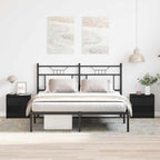 Armario de Noche 2 pcs Roble Negro 40 x 30 x 39 cm