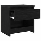Armario de Noche 2 pcs Roble Negro 40 x 30 x 39 cm