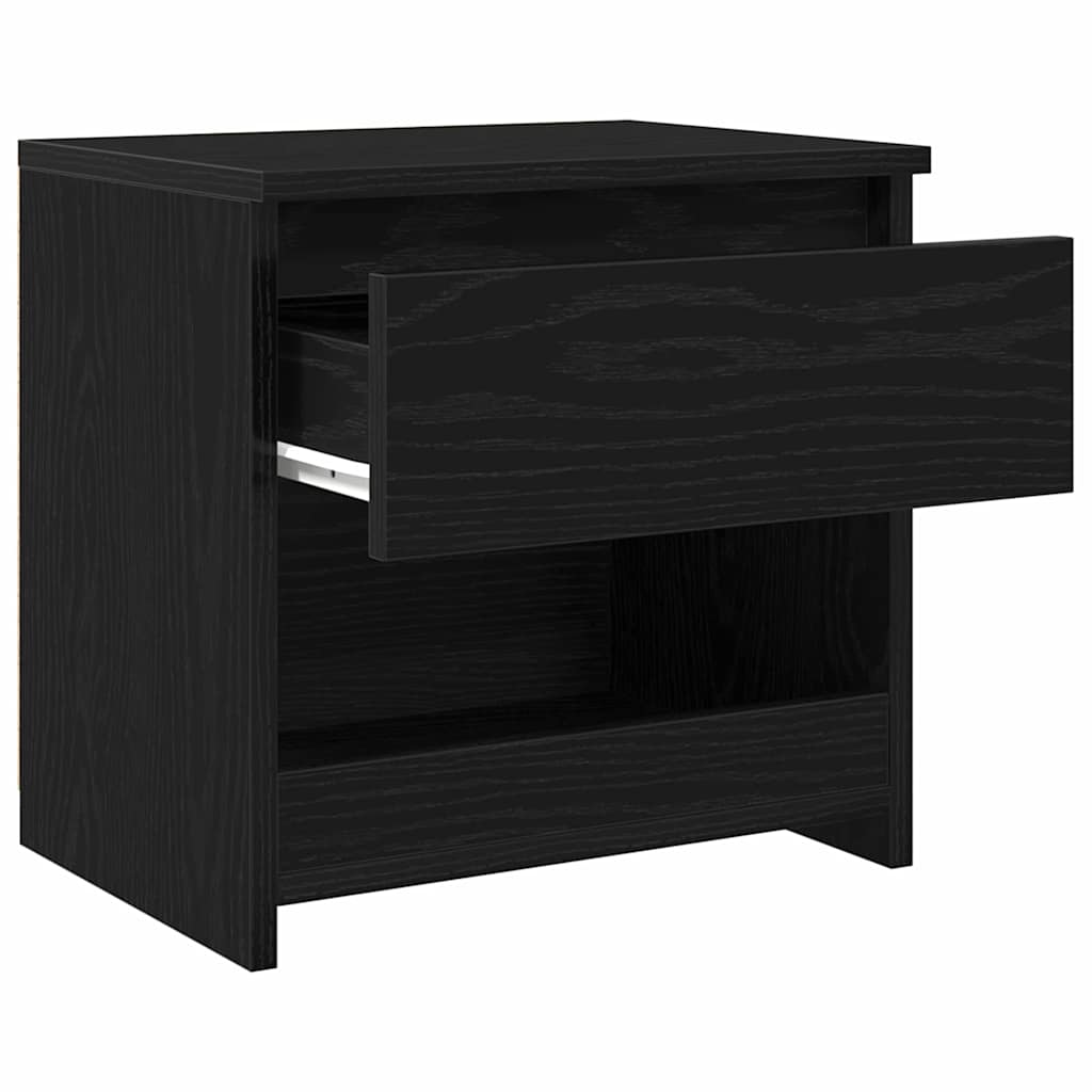 Armario de Noche 2 pcs Roble Negro 40 x 30 x 39 cm