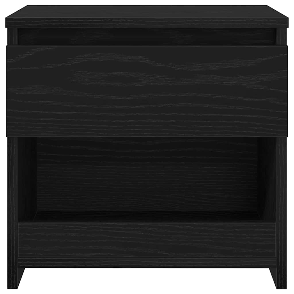 Armario de Noche 2 pcs Roble Negro 40 x 30 x 39 cm