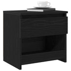 Armario de Noche 2 pcs Roble Negro 40 x 30 x 39 cm