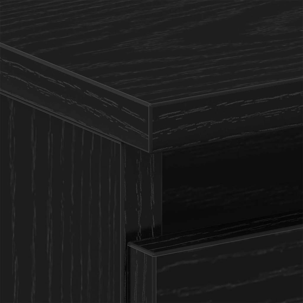 Armario de Noche con cajón Roble Negro 40 x 35 x 69 cm
