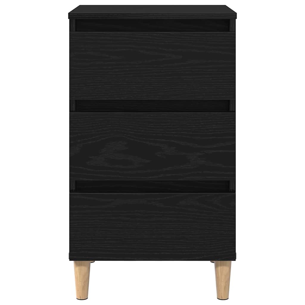 Armario de Noche con cajón Roble Negro 40 x 35 x 69 cm
